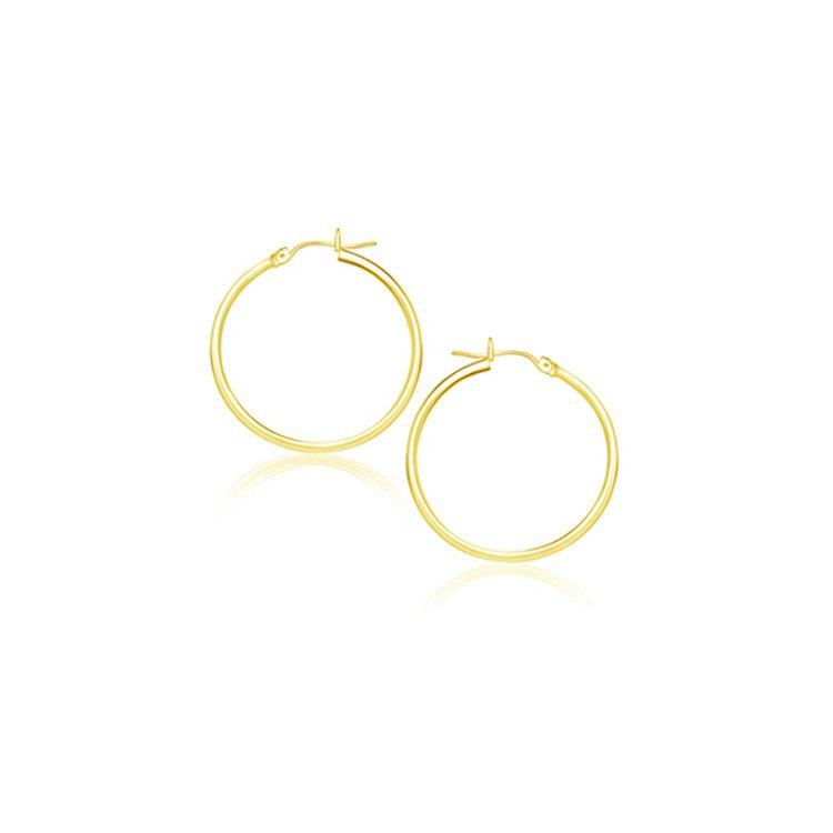 Bids.com 14k Yellow Gold Polished Hoop Earrings (20 mm) Earrings
