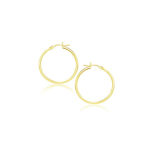 Bids.com 14k Yellow Gold Polished Hoop Earrings (20 mm) Earrings