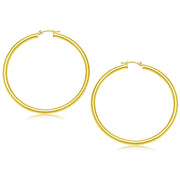 Bids.com 14k Yellow Gold Polished Hoop Earrings (50 mm) Earrings