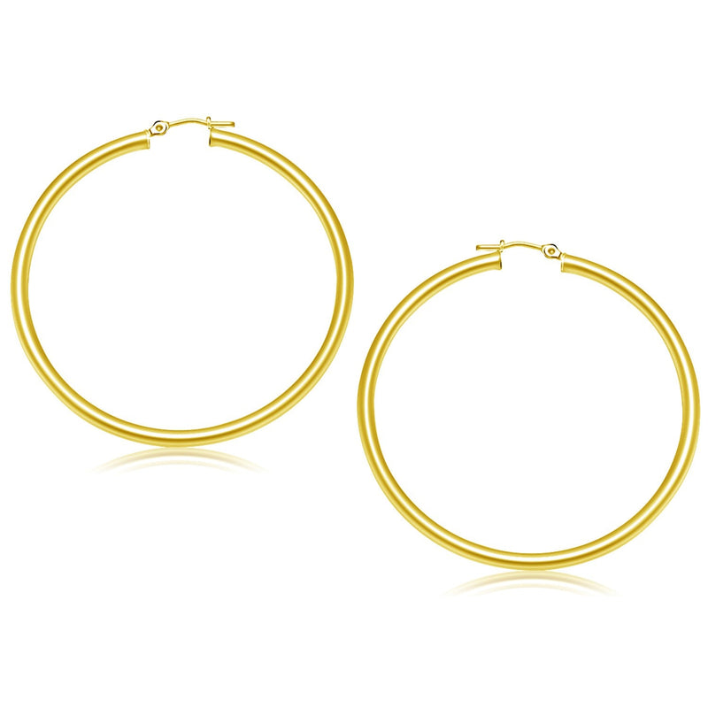 Bids.com 14k Yellow Gold Polished Hoop Earrings (50 mm) Earrings
