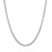 Bids.com 3.6mm 14k White Gold Solid Curb Chain Necklaces