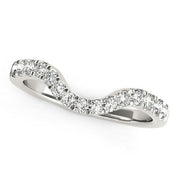 Bids.com 14k White Gold Curved Style Wedding Ring with Diamonds (1/3 cttw) Rings