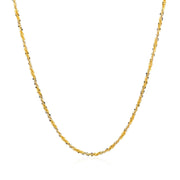 Bids.com 14k White and Yellow Gold Two Tone Sparkle Chain 1.5mm Necklaces