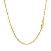 Bids.com 14k White and Yellow Gold Two Tone Sparkle Chain 1.5mm Necklaces