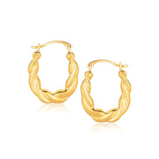 Bids.com 10k Yellow Gold Oval Twist Hoop Earrings Earrings