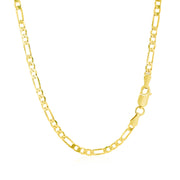 Bids.com 3.1mm 14k Yellow Gold Solid Figaro Chain Necklaces