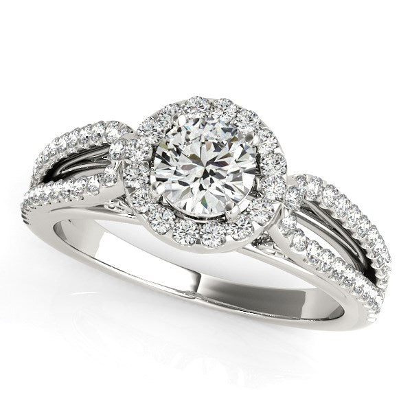 Bids.com 14k White Gold Diamond Engagement Ring with Teardrop Split Shank (7/8 cttw) Rings