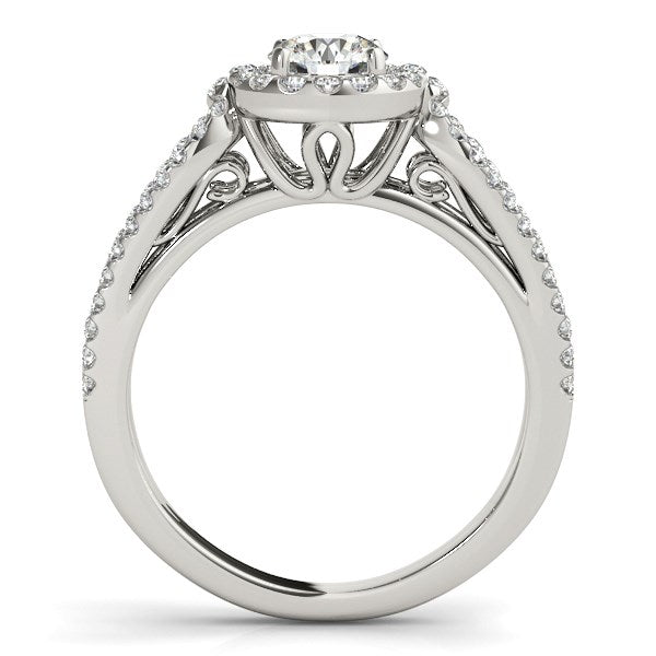 Bids.com 14k White Gold Diamond Engagement Ring with Teardrop Split Shank (7/8 cttw) Rings