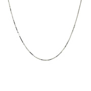 Bids.com 18k White Gold Box Chain 0.6mm Necklaces