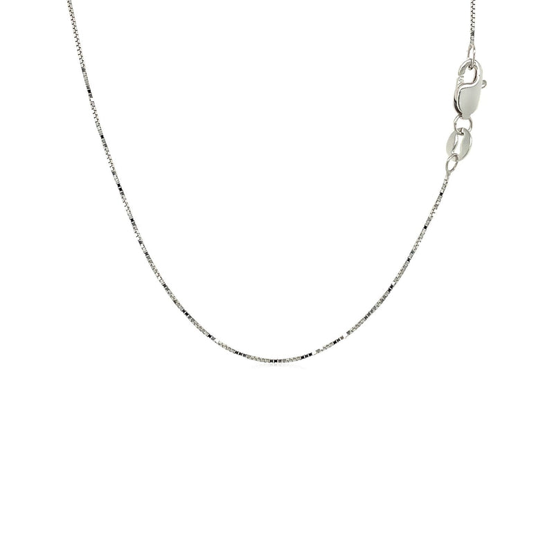 Bids.com 18k White Gold Box Chain 0.6mm Necklaces