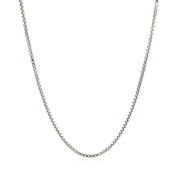 Bids.com Sterling Silver Rhodium Plated Box Chain 1.3mm Necklaces