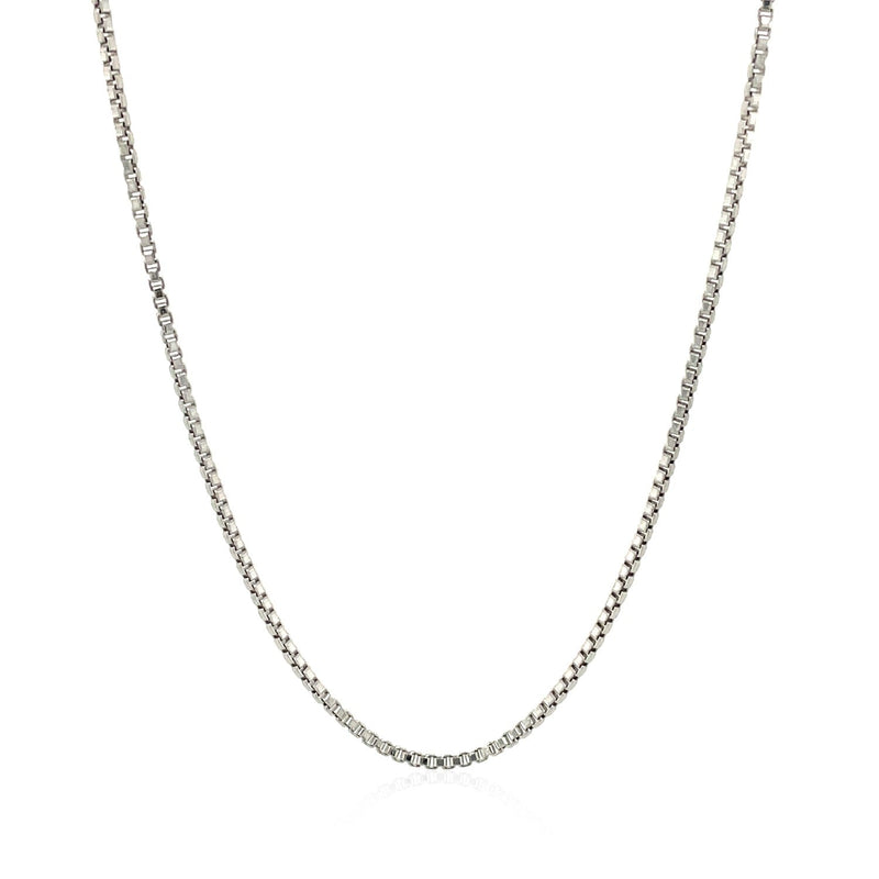Bids.com Sterling Silver Rhodium Plated Box Chain 1.3mm Necklaces
