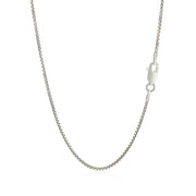 Bids.com Sterling Silver Rhodium Plated Box Chain 1.3mm Necklaces