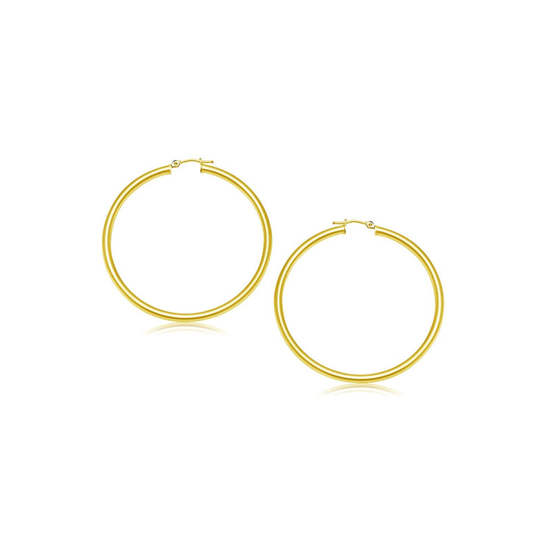 Bids.com 14k Yellow Gold Polished Hoop Earrings (2- mm) Earrings