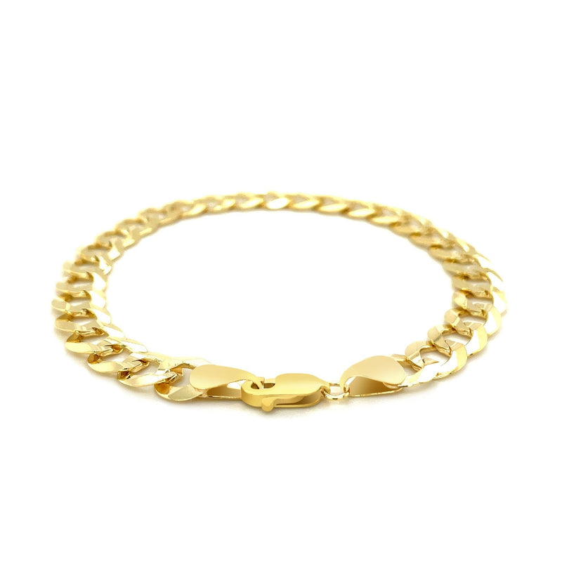 Bids.com 8.2mm 14k Yellow Gold Solid Curb Bracelet Bracelets