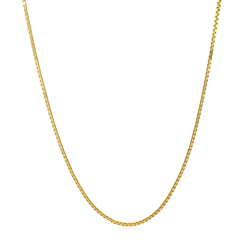 Bids.com 14k Yellow Gold Adjustable Box Chain (1.10 mm) Necklaces White Smoke 22 / Yellow Gold