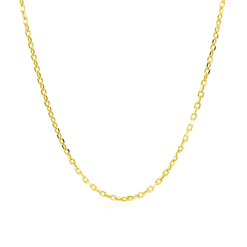 Bids.com 14k Yellow Gold Diamond Cut Cable Link Chain (1.50 mm) Necklaces