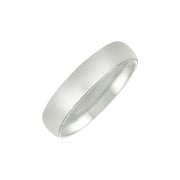 Bids.com 14k White Gold 5mm Comfort Fit Wedding Band Rings