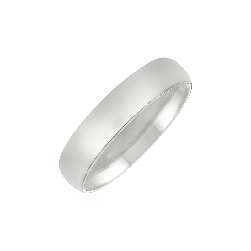 Bids.com 14k White Gold 5mm Comfort Fit Wedding Band Rings