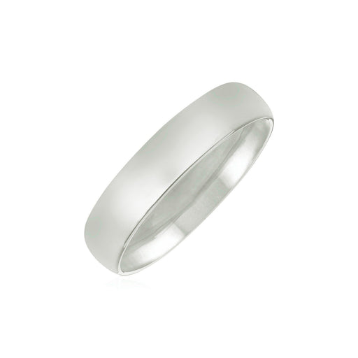 Bids.com 14k White Gold 5mm Comfort Fit Wedding Band Rings