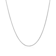 Bids.com 14k White Gold Diamond Cut Round Wheat Chain 1.0mm Necklaces