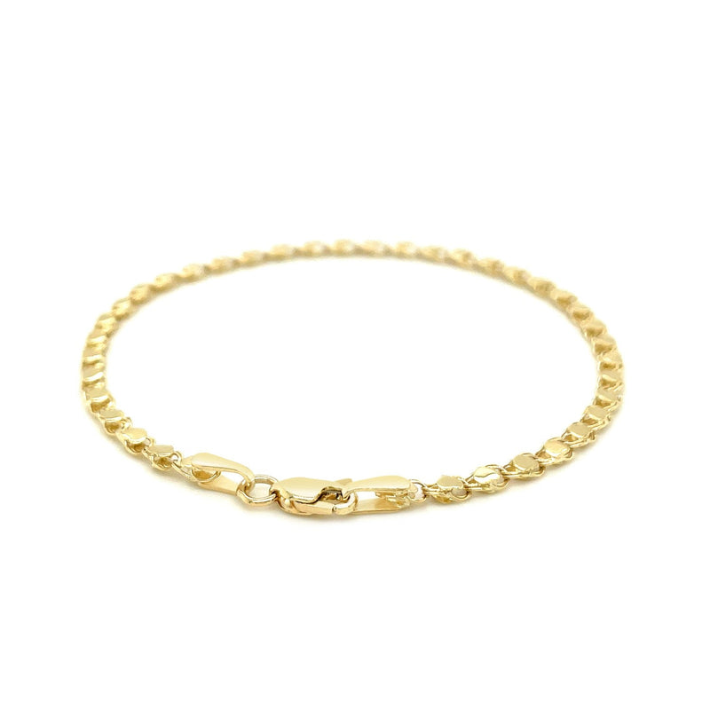 Bids.com 2.9mm 14k Yellow Gold Heart Bracelet Bracelets