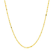 Bids.com 14k Yellow Gold Diamond-Cut Alternating Bead Chain 1.2mm Necklaces