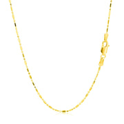 Bids.com 14k Yellow Gold Diamond-Cut Alternating Bead Chain 1.2mm Necklaces