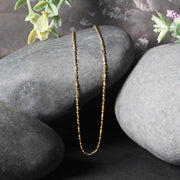 Bids.com 14k Yellow Gold Diamond-Cut Alternating Bead Chain 1.2mm Necklaces
