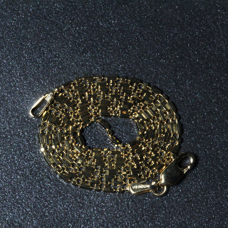 Bids.com 14k Yellow Gold Diamond-Cut Alternating Bead Chain 1.2mm Necklaces