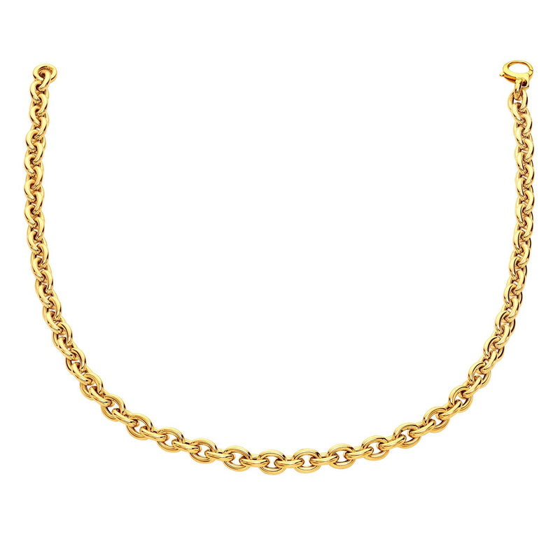 Bids.com 14k Yellow Gold Polished Cable Link Necklace Necklaces