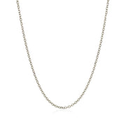 Bids.com 14k White Gold Diamond Cut Cable Link Chain 1.5mm Necklaces
