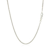 Bids.com 14k White Gold Diamond Cut Cable Link Chain 1.5mm Necklaces