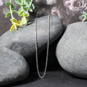 Bids.com 14k White Gold Diamond Cut Cable Link Chain 1.5mm Necklaces