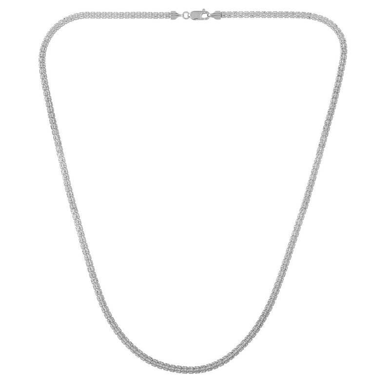 Bids.com Ice Barrel Chain in 14k White Gold (3.10 mm) Necklaces