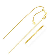 Bids.com 14k Yellow Gold Adjustable Wheat Chain 1.0mm Necklaces
