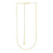 Bids.com 14k Yellow Gold Adjustable Wheat Chain 1.0mm Necklaces