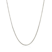 Bids.com 14k White Gold Adjustable Popcorn Chain 1.3mm Necklaces