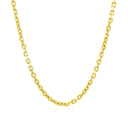 Bids.com 2.3mm 14k Yellow Gold Diamond Cut Cable Link Chain Necklaces