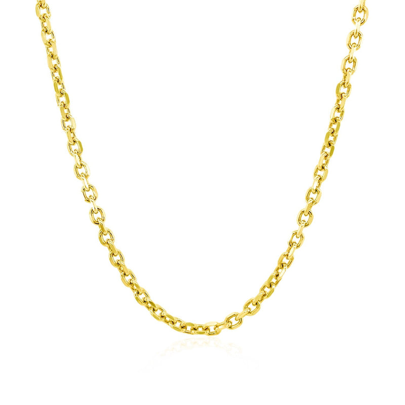 Bids.com 2.3mm 14k Yellow Gold Diamond Cut Cable Link Chain Necklaces