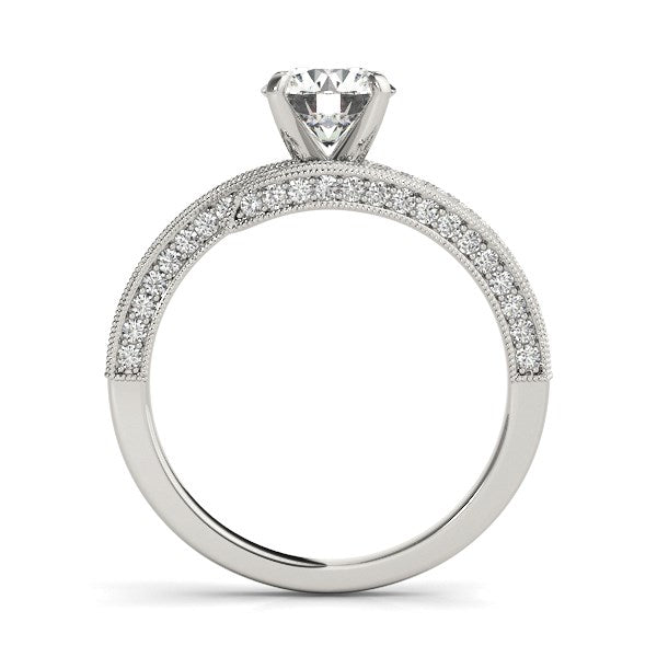 Bids.com 14k White Gold Round Diamond Bypass Style Engagement Ring (1 1/2 cttw) Rings