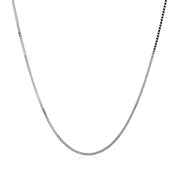 Bids.com 14k White Gold Classic Box Chain 0.8mm Necklaces