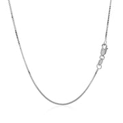 Bids.com 14k White Gold Classic Box Chain 0.8mm Necklaces