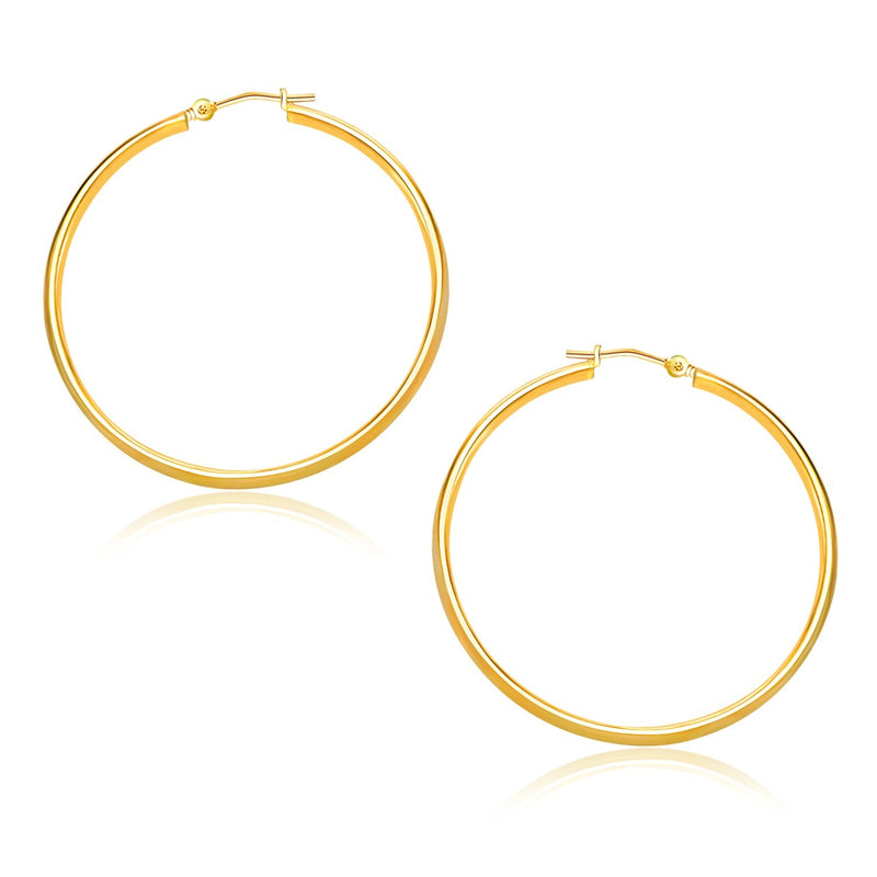 Bids.com 14k Yellow Gold Polished Hoop Earrings (30mm) Earrings