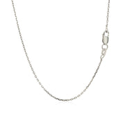 Bids.com Sterling Silver Rhodium Plated Cable Chain 1.1mm Necklaces