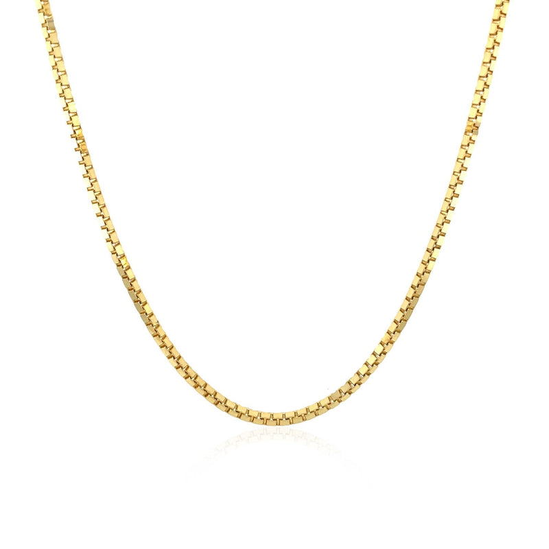 Bids.com 14k Yellow Gold Classic Box Chain 1.4mm Necklaces