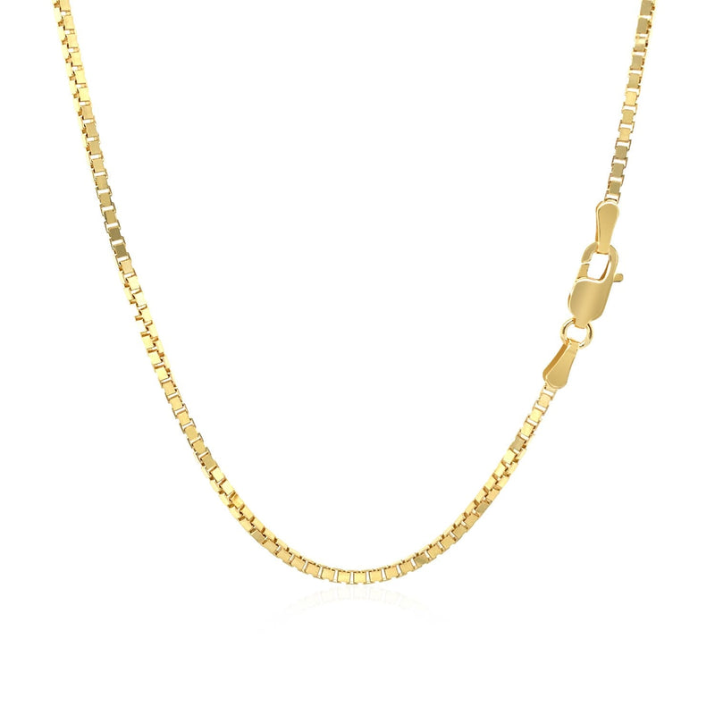 Bids.com 14k Yellow Gold Classic Box Chain 1.4mm Necklaces