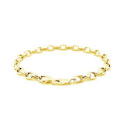 Bids.com 4.6mm 14k Yellow Gold Oval Rolo Bracelet Bracelets