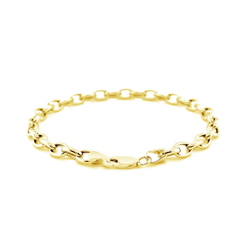Bids.com 4.6mm 14k Yellow Gold Oval Rolo Bracelet Bracelets