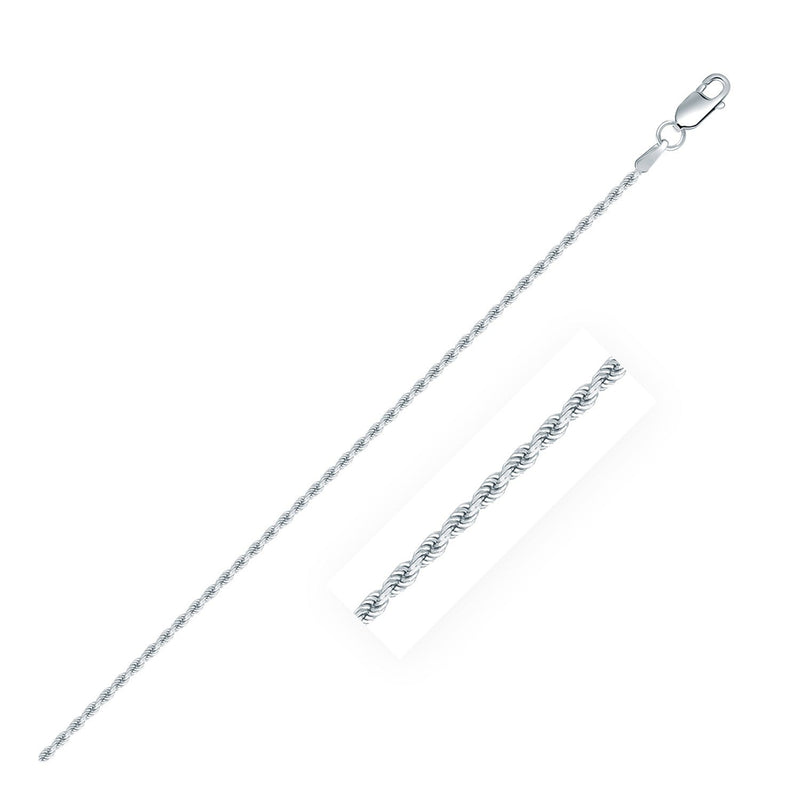 Bids.com Sterling Silver 1.4mm Diamond Cut Rope Style Chain Necklaces